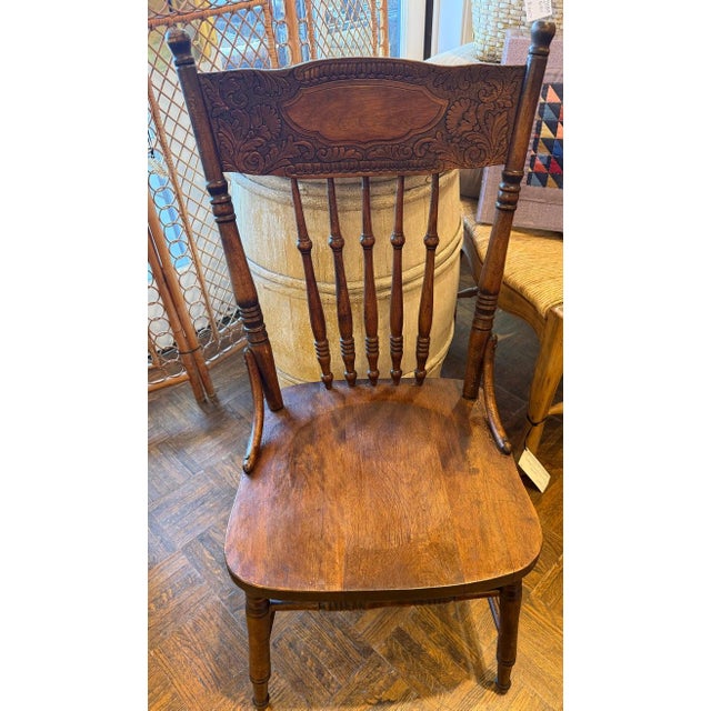 19th Century Set of Four 19thc Old Surface Press Back Ranch Chairs For Sale - Image 5 of 9
