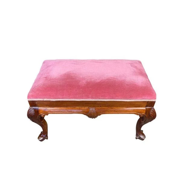 Rustic Queen Ann Powered Pink Stool, 20th Century For Sale - Image 3 of 13