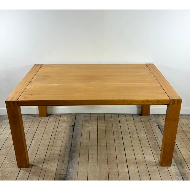 Wood Extendable Table in Oiled Elm from Maison Regain, 1970s For Sale - Image 7 of 13