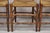 Wood Antique Ladderback Primitive Rustic Oak Wood Rush Seat Dining Chairs - Set of 4 For Sale - Image 7 of 11