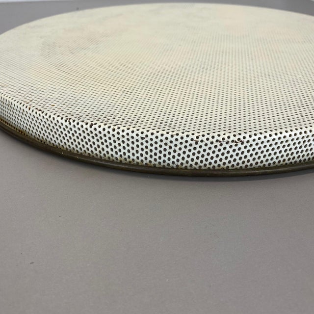Large Vintage Metal Brass Tray in the style of Mathieu Matégot, 1950s For Sale - Image 15 of 18