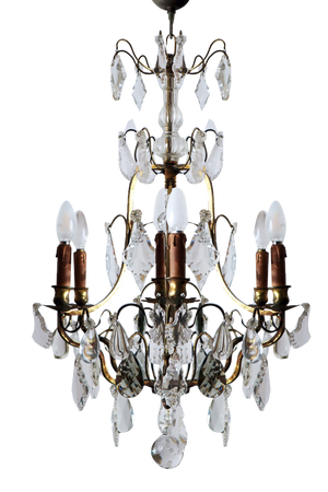 Antique Fire-Gilt Chandelier, 1880s