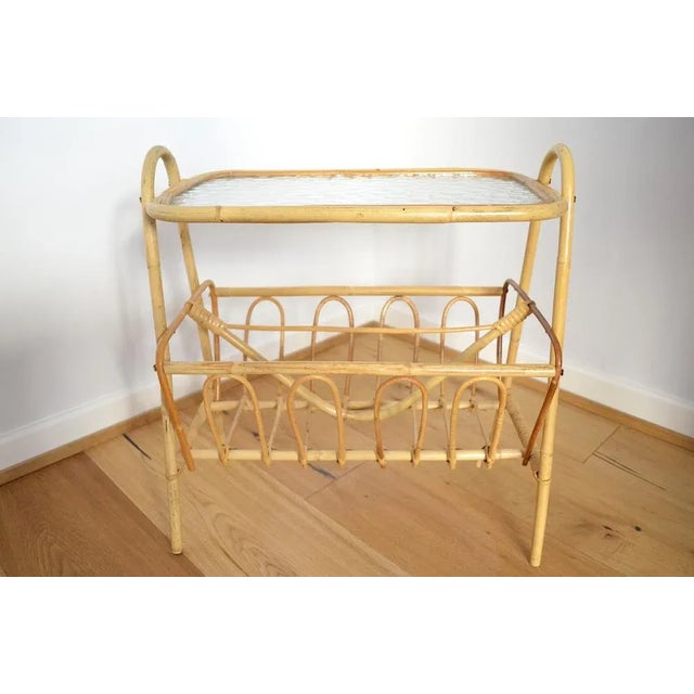 1950s Mid-Century Bamboo Magazine Rack, 1950s For Sale - Image 5 of 5
