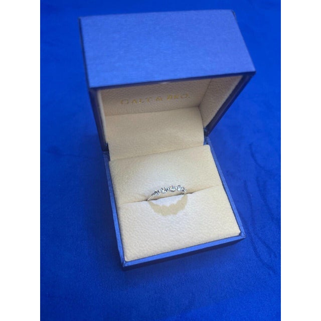 Early 21st Century Half Carats Round Shape Brilliant Cut Diamond Half Bezel Prong Set Thin Eternity, Size 7 For Sale - Image 5 of 10