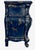 Hand-Painted Royal Blue Pulaski Bombé Chest—Distressed French Provincial Dresser For Sale In Naples, FL - Image 6 of 15