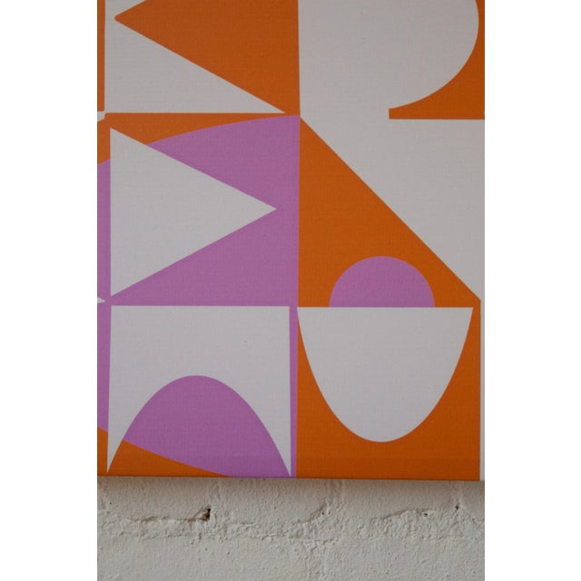 Orange Bossa Nova in Fuchsia Giclee Print on Canvas by Cesar Platero, Framed For Sale - Image 8 of 12