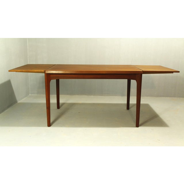Mid-Century Modern Vintage Danish Teak Dining Table by Henning Kjaernulf for Vejle Mobelfabrik, Denmark, 1960s For Sale - Image 3 of 15