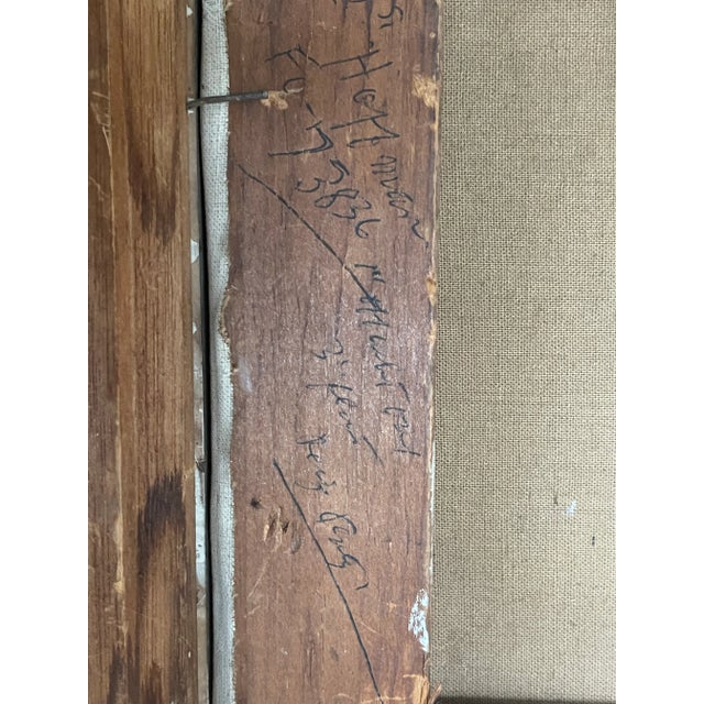 Cream Cubist Cityscape With Workmen by Eberhard Von Jarochowski For Sale - Image 8 of 9