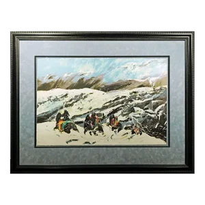 Earl Biss "Morning Glory Boys in Blue" Serigraph Art#17/140 Hand Signed Framed