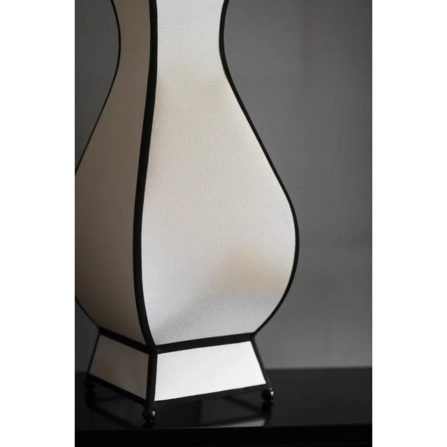 Large Cotton Pagoda Lamp For Sale - Image 9 of 11