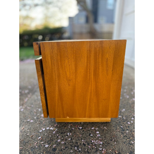 1970s Mid-Century Burl Wood Nightstands by Lane - A Pair For Sale - Image 12 of 12