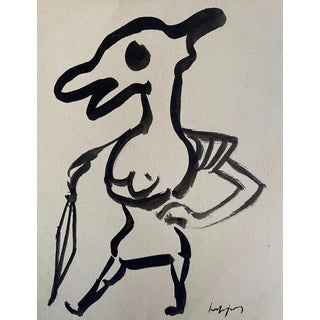 Lippy Lipshitz, Nude Figure, 1960s, Watercolor Drawing on Paper For Sale
