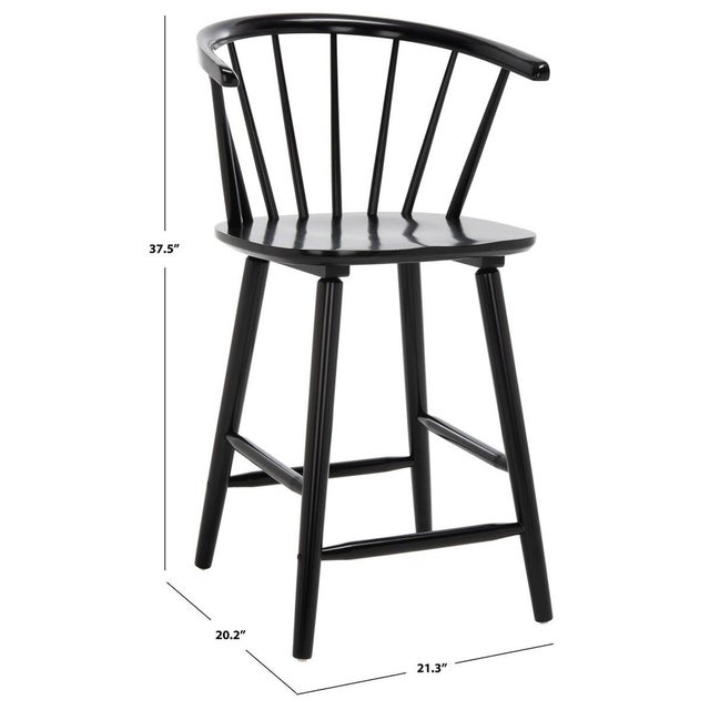 Traditional Blanchard Counter Stool - Black, Set of 2 For Sale - Image 3 of 8
