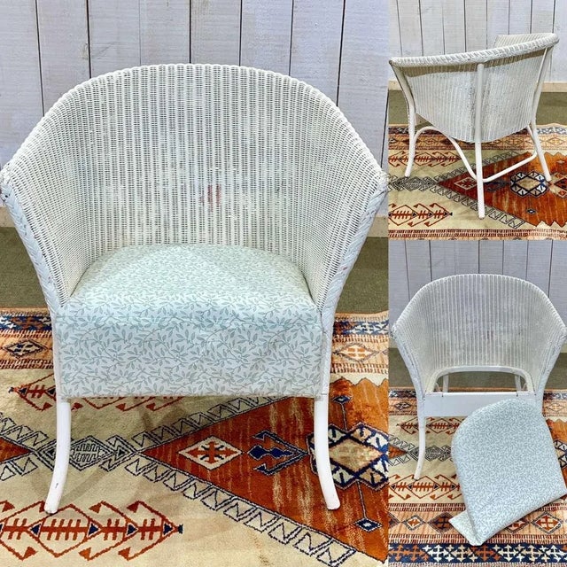 LLOYD LOOM armchair from the 1950s - L=63cm D=55cm HD=70cm HA+40cm.