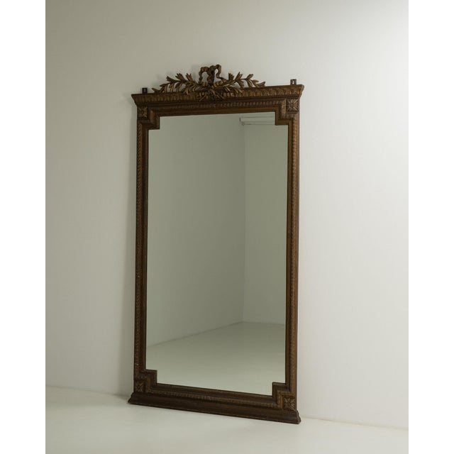 19th Century France Louis XVI Brown Wood Full-length & Floor Mirrors For Sale In Greensboro - Image 6 of 9