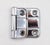 Pair of Vintage Art Deco 2 X 1.5 In. Chrome Cabinet Hinges For Sale - Image 4 of 4