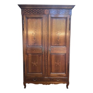Louis XV Wedding Wardrobe in Marquetry For Sale