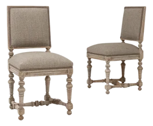 1900s French Louis XVI Upholstered Chairs - A Pair