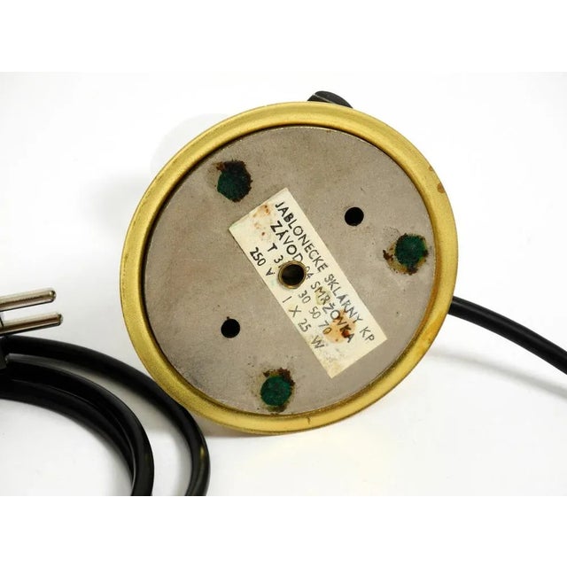 Mid-Century Czech Glass Table Lamp For Sale - Image 10 of 12