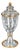 Italian Crystal Urn With 24k Gold Leaf & Hand-Etched Details For Sale