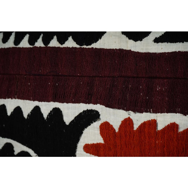 1990s Suzani Bedding Pillow Cover For Sale - Image 5 of 6