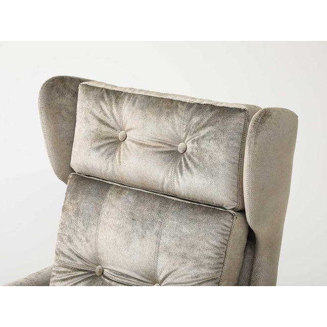 Svend Skipper High Back Lounge Chairs in Barbara Barry Couture Fabric For Sale - Image 9 of 12