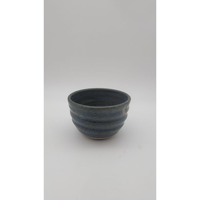 Vintage Studio Pottery Blue Bowl For Sale In Philadelphia - Image 6 of 10