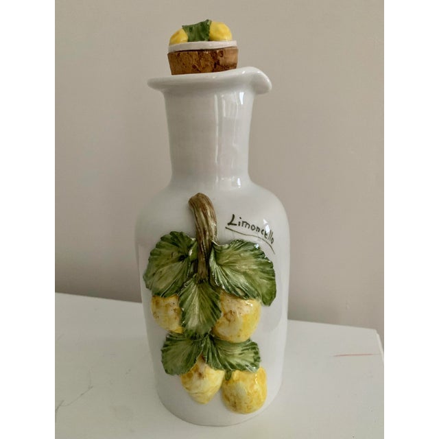 Vintage Limoncello Ceramic Bottle Handmade Italy For Sale In New York - Image 6 of 10
