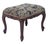 French Antique French Walnut Ottoman Footstool W/ Floral Carving & Cabriole Legs 1910s For Sale - Image 3 of 16