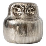 Silver Ceramic Owl by Aldo Londi for Bitossi, 1970s For Sale