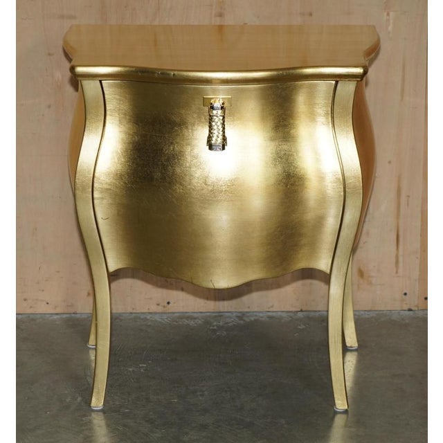 24CT Gold Leaf Canova Nightstands by Fendi Casa, Set of 2 For Sale - Image 15 of 18