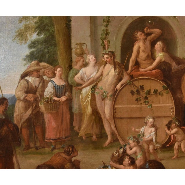 Jean Jacques Spoede, Triumph of Bacchus, 1730, Oil on Canvas, Framed For Sale - Image 12 of 15