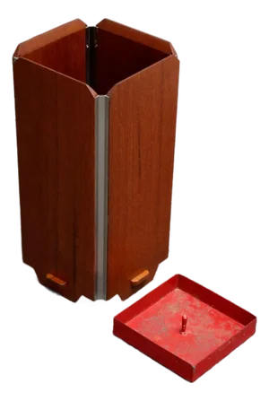 Ico Parisi for Stildomus "Temide" Palisander Umbrella Stand With Drip Pan