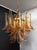Vintage Italian Murano Chandelier with 36 Lattimo Amber Glass Petals, 1990s For Sale - Image 13 of 17