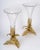 Metal Napoleon III Crystal and Gilded Bronze Horns, 1800s, Set of 2 For Sale - Image 7 of 8