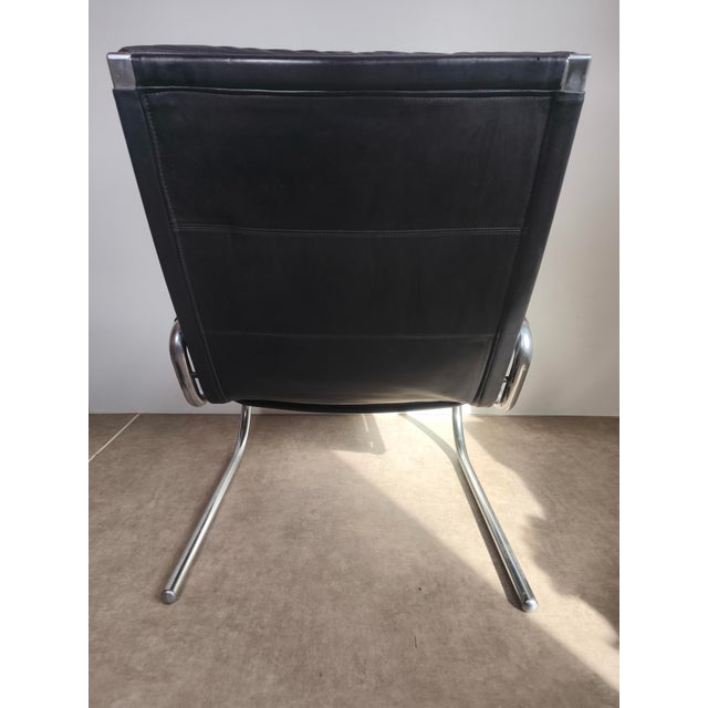 1970s Leather Lounge Chair by Jorgen Kastholm for Kusch & Co., 1970s For Sale - Image 5 of 6