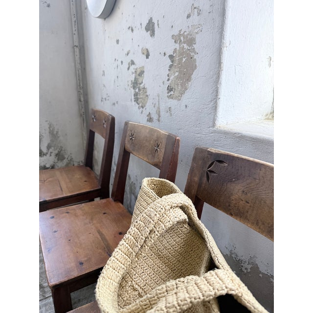 Folk Art Chairs in Savoyard Pine, 1950s, Set of 6 For Sale - Image 16 of 18
