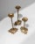 Metal Art Nouveau Leaf-Shaped Candleholders in Brass, Italy, 1940s, Set of 3 For Sale - Image 7 of 11