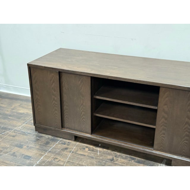 Wood Contemporary Media Storage Cabinet/Console For Sale - Image 7 of 12