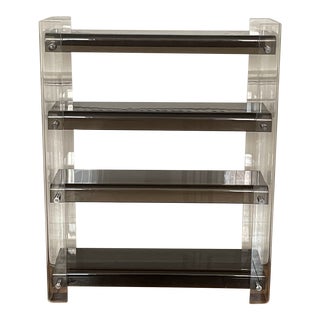 1970s Smoke and Clear Lucite Shelves Attributed to Milo Baughman For Sale