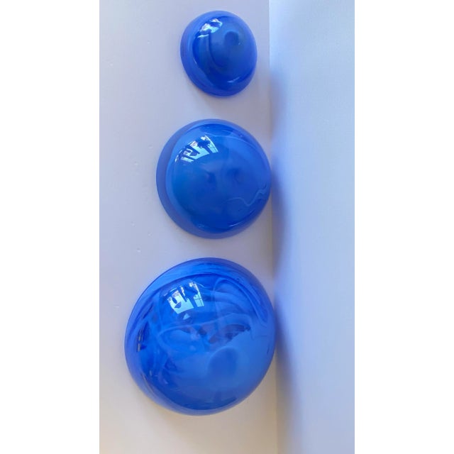 Glass Kosta Boda Light Blue Swirl Atoll Glass Bowls - Set of 3 For Sale - Image 7 of 8