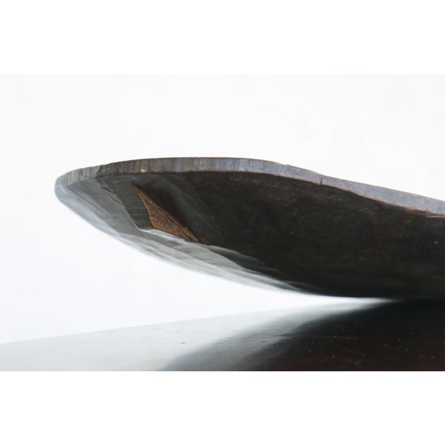 A very Large, 37" long Oval Hand Hewn Tribal Wooden Tray from the Mentawei Islands of the west coast of Sumatra,...