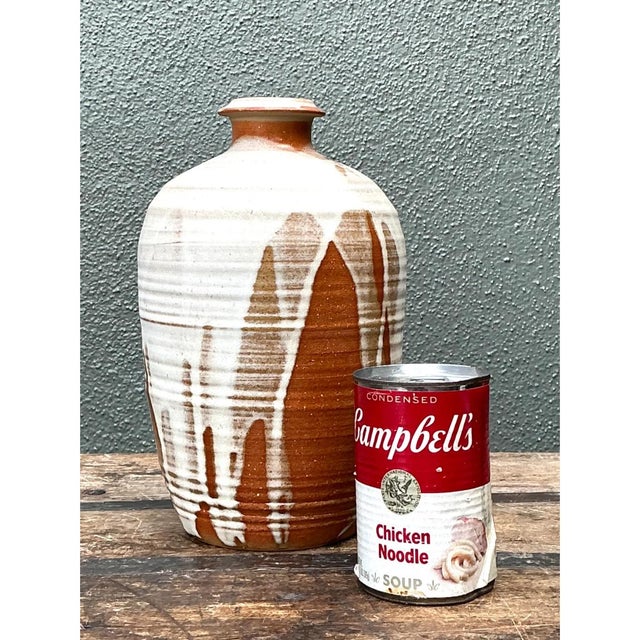 Ceramic Vintage Abstract Ceramic Vessel For Sale - Image 7 of 12