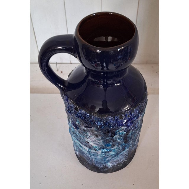 Vintage German Ceramic Vase, 1970s For Sale - Image 3 of 5