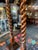 Chocolate Antique William and Mary Style Barley-Twist Floor Lamps - a Pair For Sale - Image 8 of 13