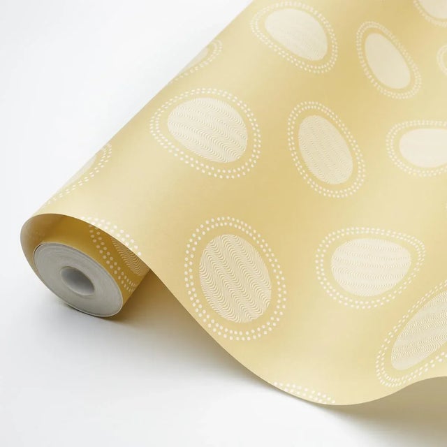 Schumacher Sample - Schumacher x Neisha Crosland Watermark Wallpaper in Corn For Sale - Image 4 of 5