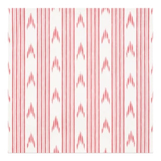 Sample - Schumacher X Mark D. Sikes Santa Barbara Ikat Wallpaper in Pink For Sale