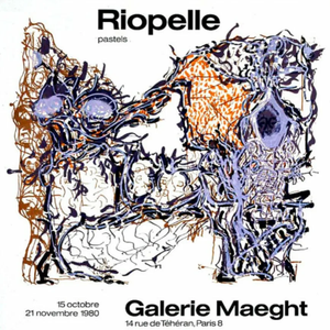 Riopelle Poster Lithograph Pastels 1980