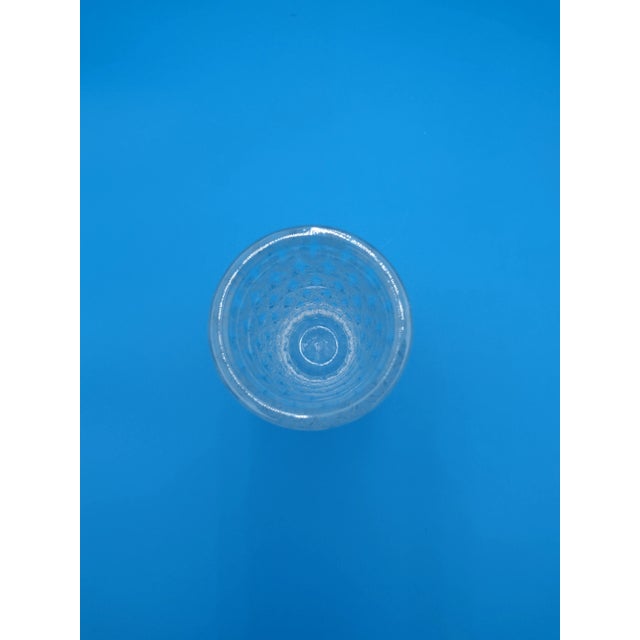 Mid 20th Century Vintage German Crystal Cylinder Vase With Geometric Diamond Pattern For Sale - Image 5 of 7