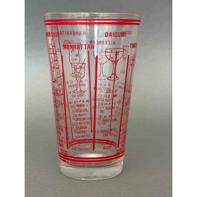 Vintage Mid-Century Modern Bar Ware Phoenixware Bar Measuring Drink Glass For Sale In Tampa - Image 6 of 13